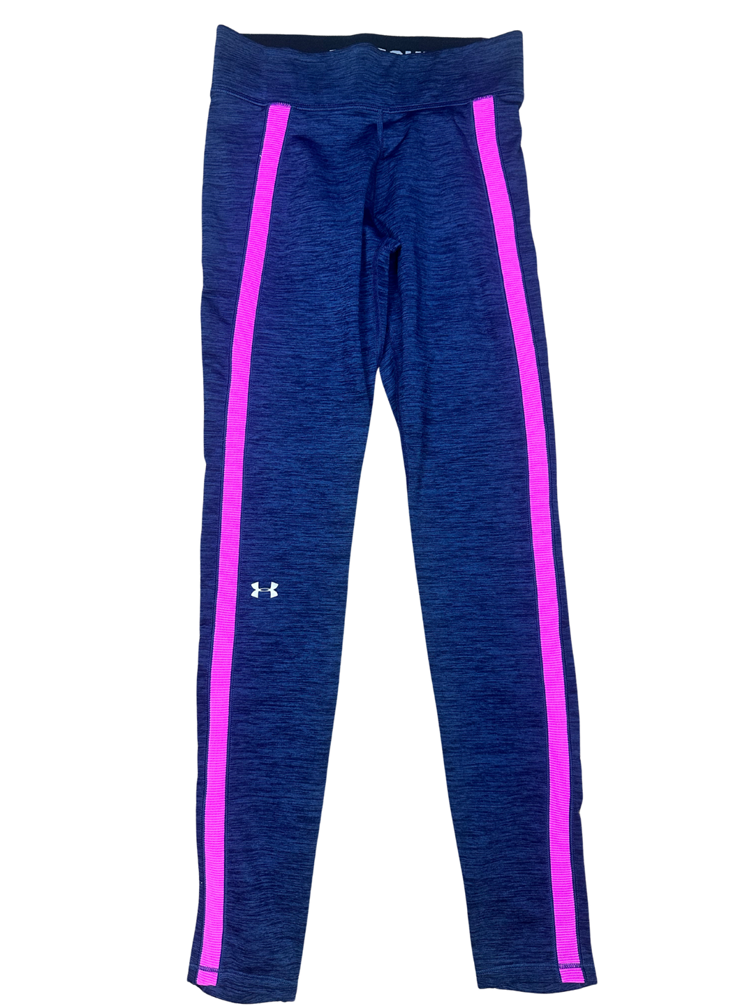 Under Armour Leggings Women XS Navy Blue Hot Pink Insert Space Dye Athletic Pants