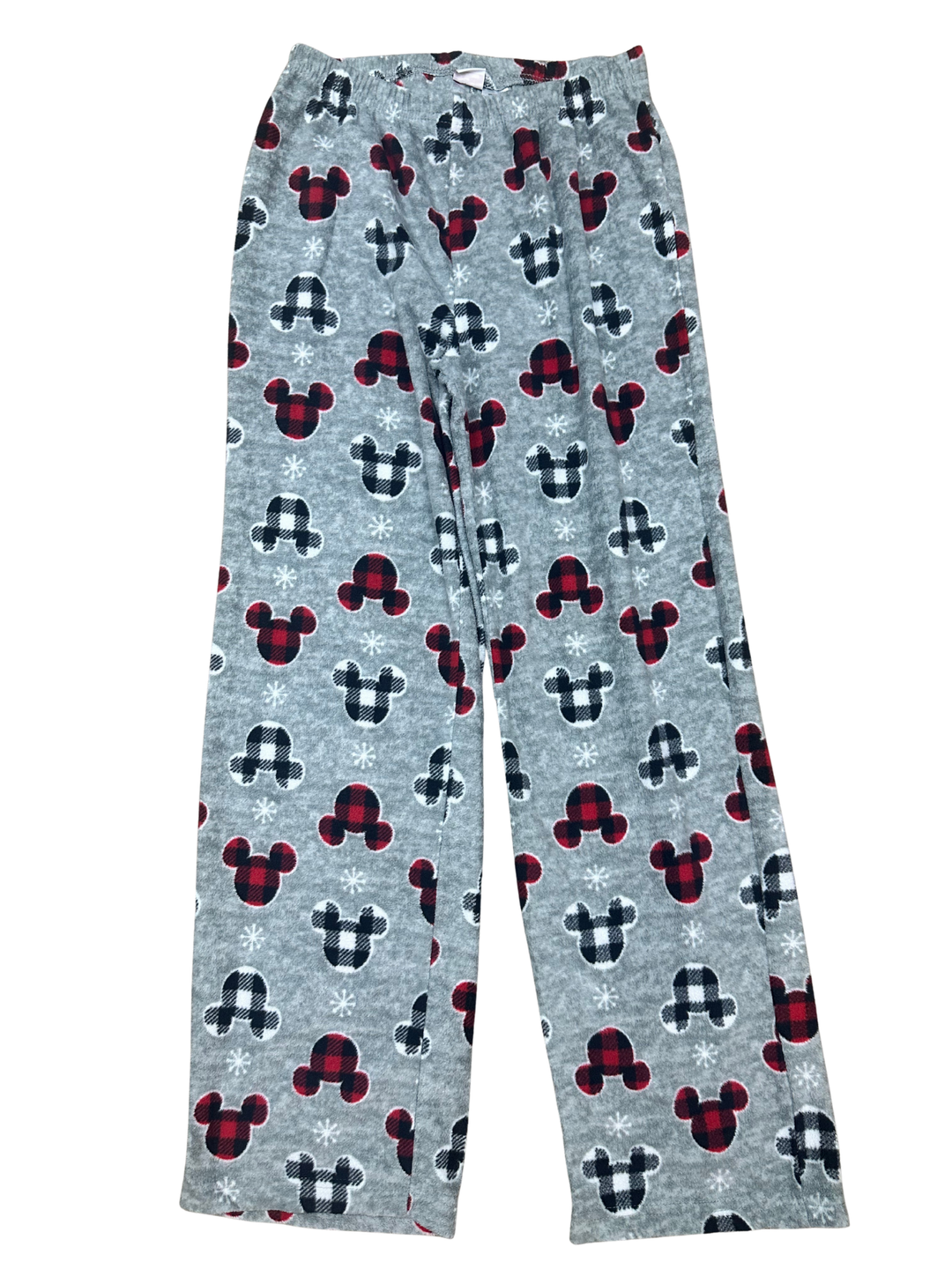 Disney Womens Pajama Pants Sz L Fleece Pull-On Mickey Mouse Soft Cozy Christmas