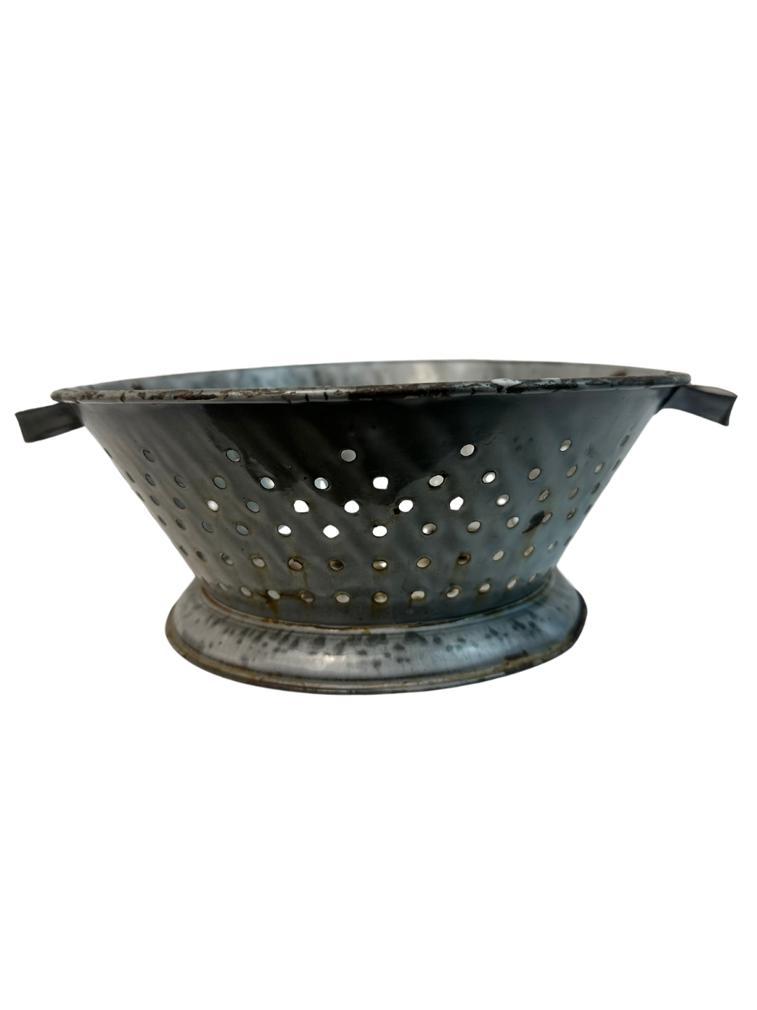 Antique Graniteware Enamel Footed Colander Strainer Primitive Country Farmhouse Kitchen Decor Just Like Grandma Ha