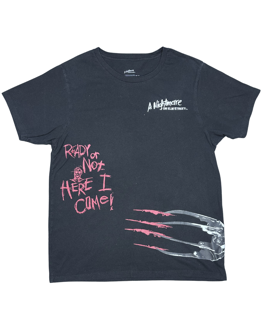 A Nightmare on Elm Street Freddy Krueger Ready or Not Graphic T-Shirt (Large)