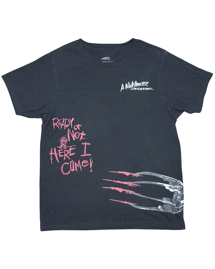 A Nightmare on Elm Street Freddy Krueger Ready or Not Graphic T-Shirt (Large)