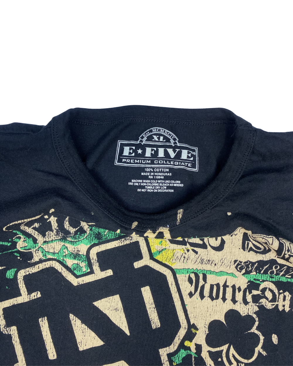 E Five Notre Dame Fighting Irish Graphic T-Shirt (XL)