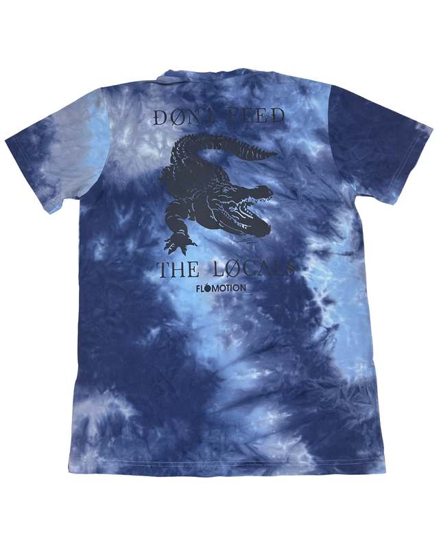 Flomotion Don't Feed the Locals Alligator Tie-Dye T-Shirt (Small)