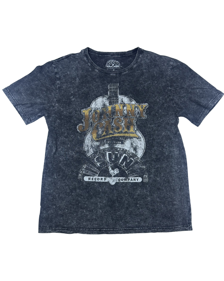 Johnny Cash Sun Record Company Graphic T-Shirt (Medium)