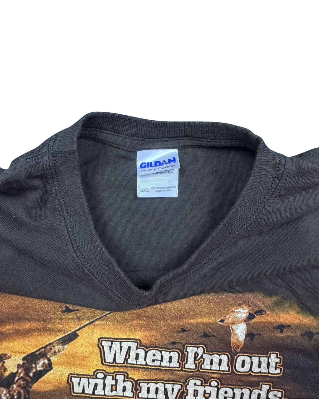 I Always Ride Shotgun Duck Hunting Graphic T-Shirt (2XL)