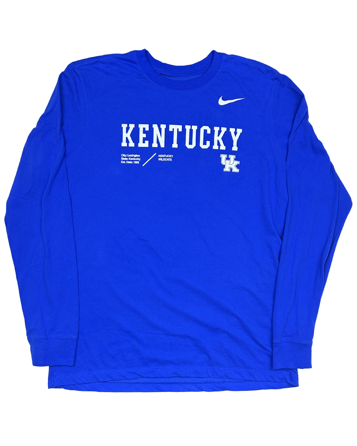 Nike Kentucky Wildcats Long Sleeve T-Shirt (Large)
