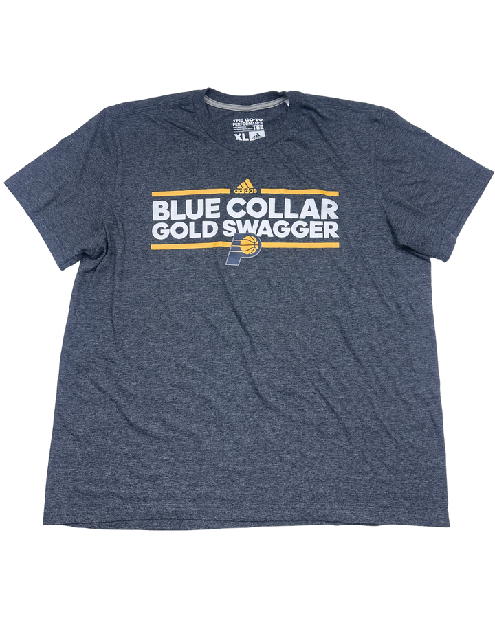 Adidas Indiana Pacers Blue Collar Gold Swagger T-Shirt (xl)