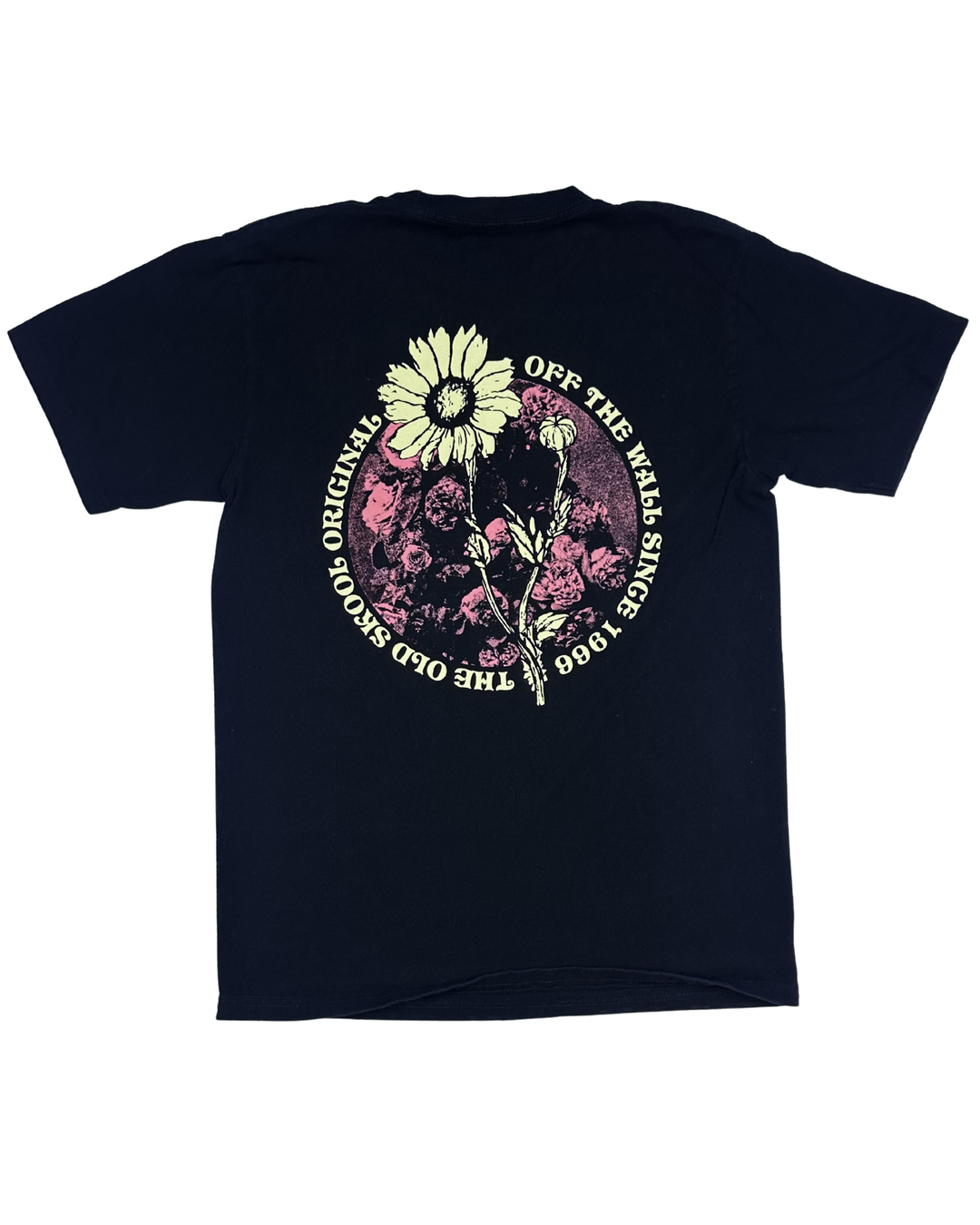 Vans Off The Wall Old Skool Original Flower Graphic T-Shirt (Medium)