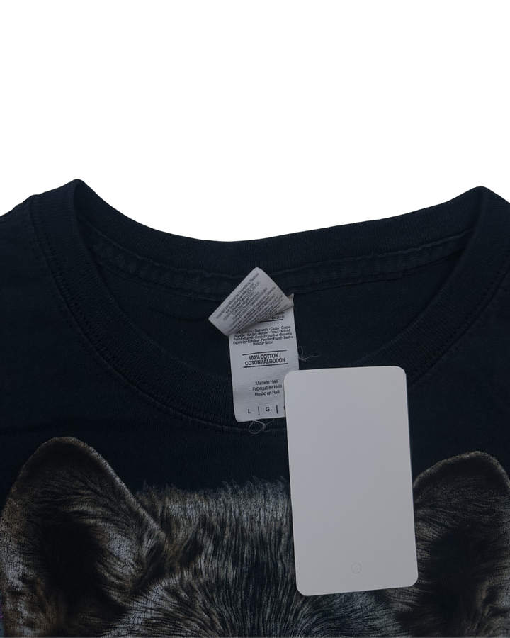 Wolf Lightning Storm Graphic T-Shirt (large)