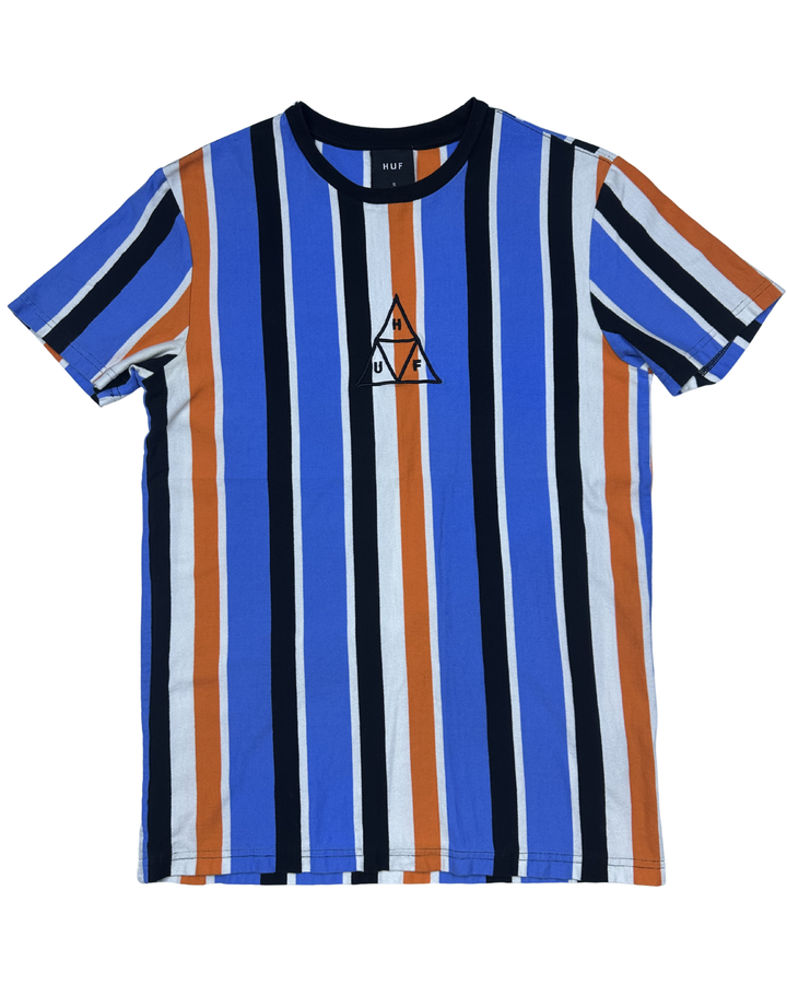 HUF Triple Triangle Vertical Stripe T-Shirt (Small)