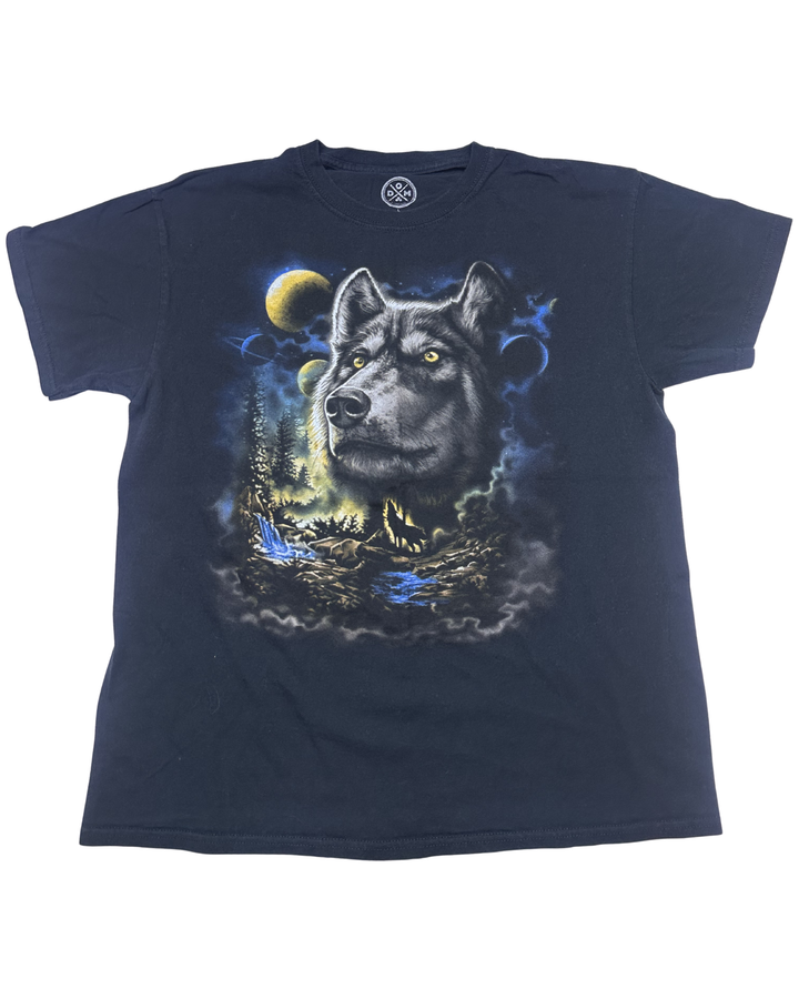 Wolf Moonlight Graphic T-Shirt (large)