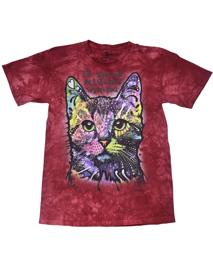 The Mountain Cat All 9 Lives Graphic T-Shirt (medium)