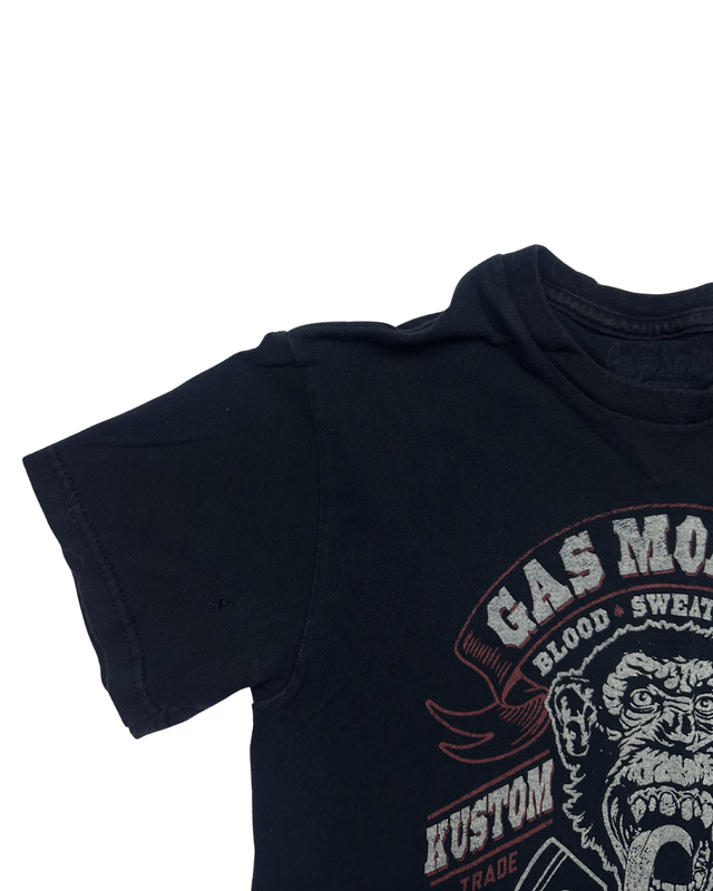 Gas Monkey Garage Blood Sweat Beers Hot Rod Garage Graphic T-Shirt (Small)