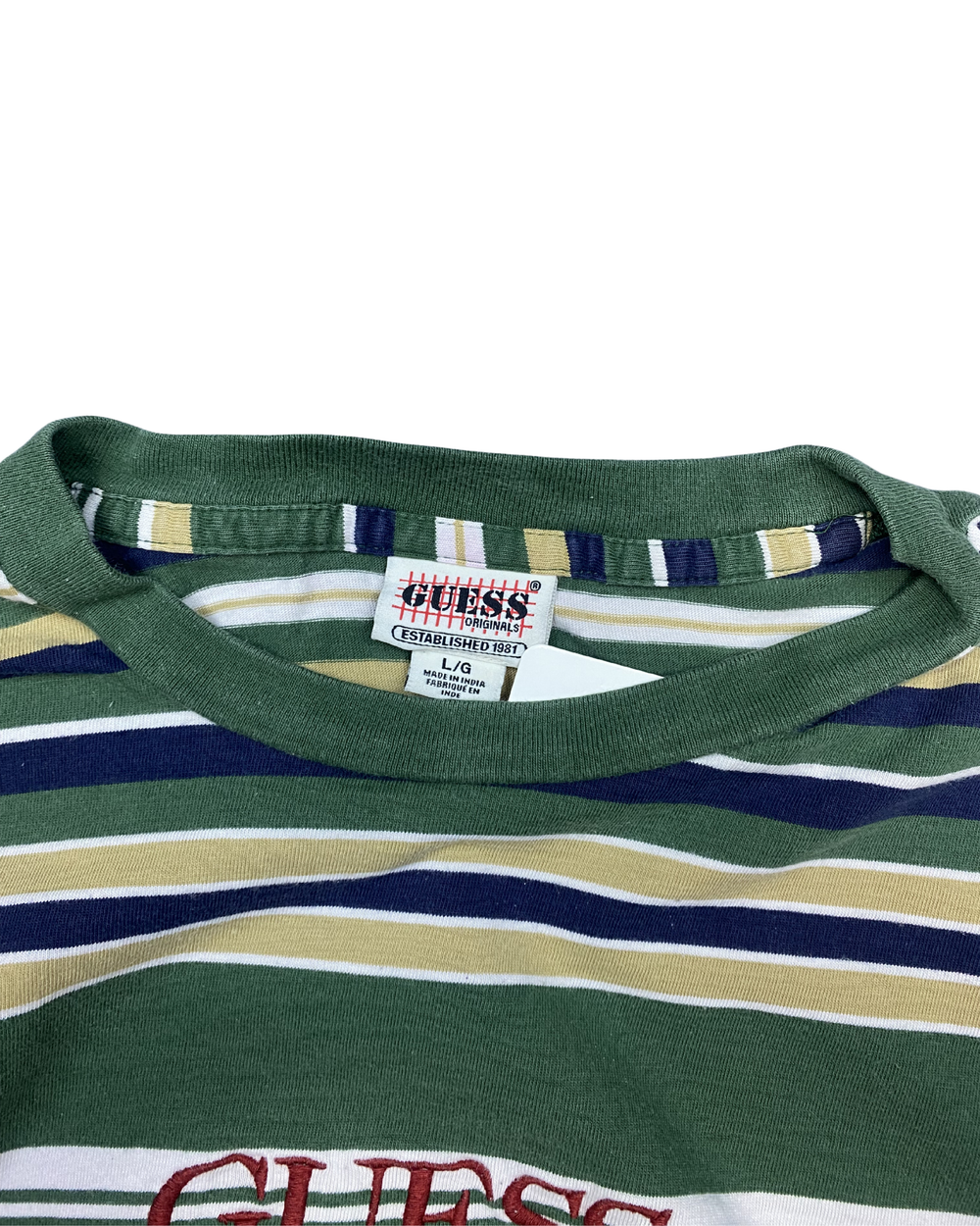 Guess Originals Striped T-Shirt (Large)