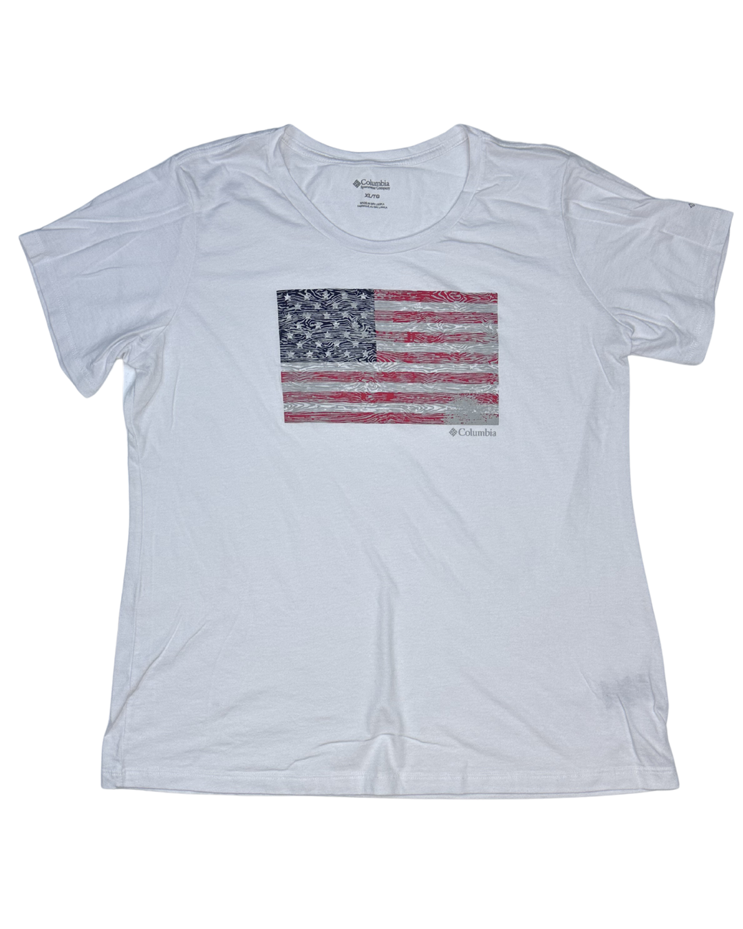 Columbia American Flag Women's Graphic T-Shirt (XL)