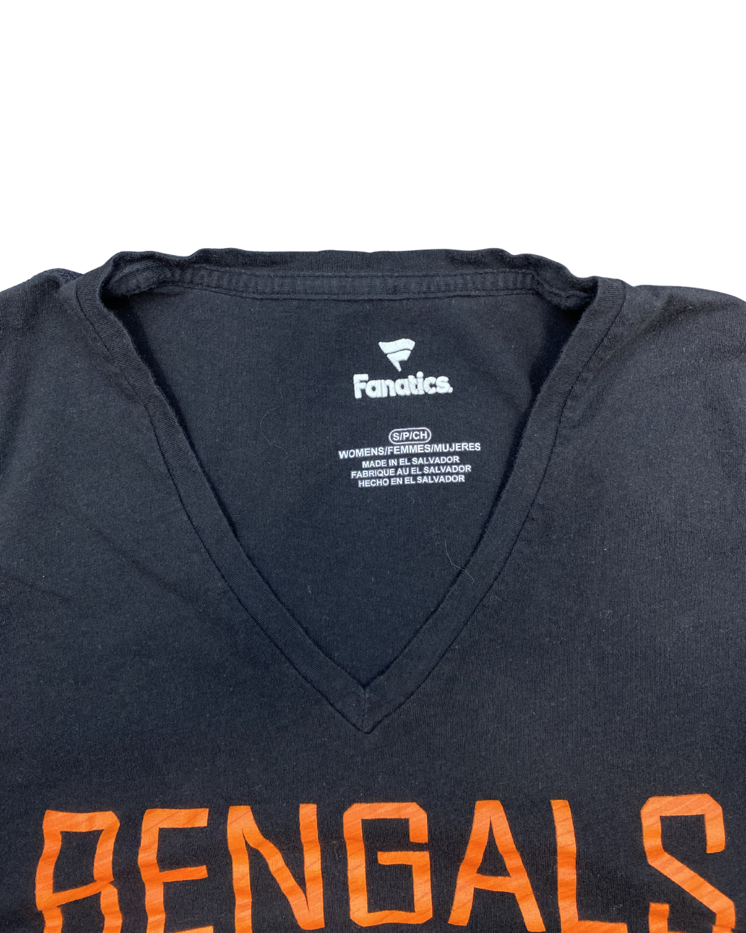 Fanatics Cincinnati Bengals Football V-Neck T-Shirt Women's (Small)