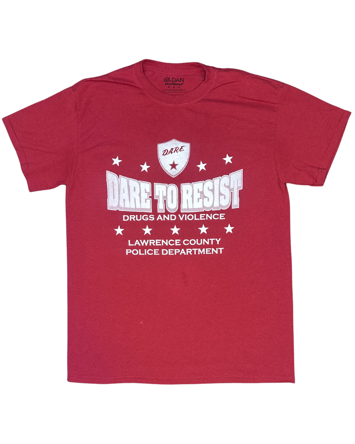 D.A.R.E. to Resist Lawrence County Police Department T-Shirt (Medium)