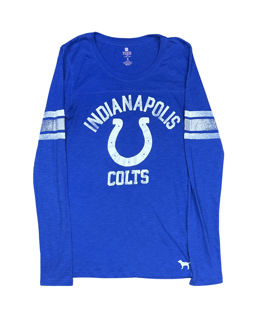 PINK NFL Indianapolis Colts Long Sleeve T-Shirt Women's (Small)