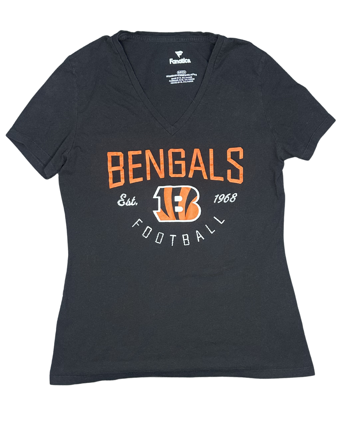 Fanatics Cincinnati Bengals Football V-Neck T-Shirt Women's (Small)