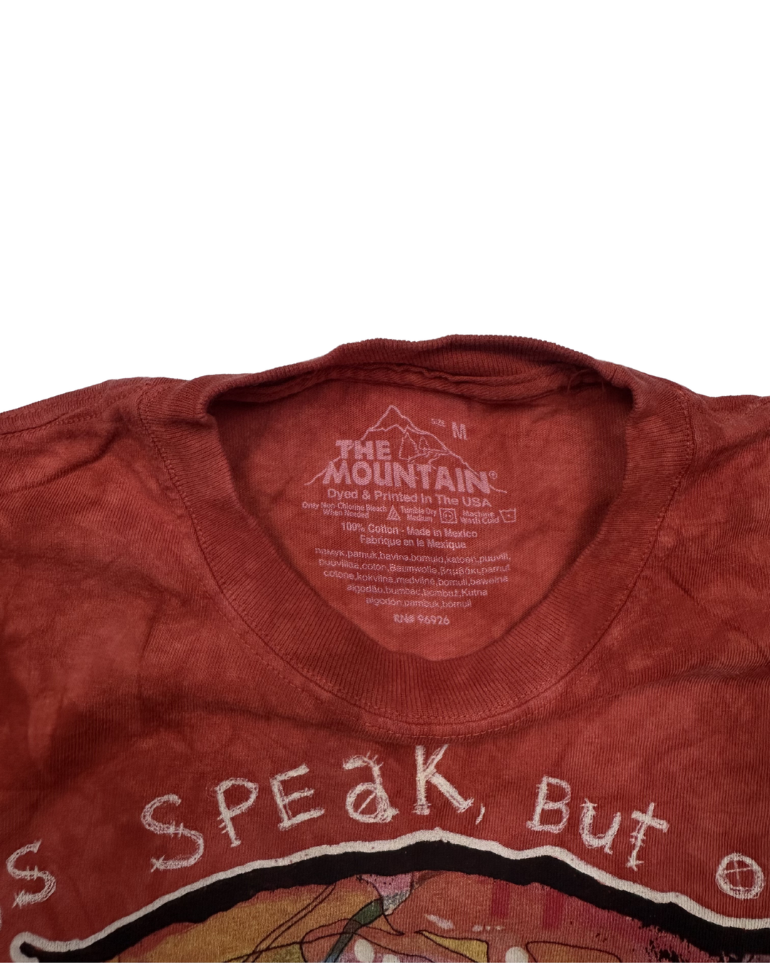 The Mountain Dogs Speak Tie-Dye Graphic T-Shirt (medium)