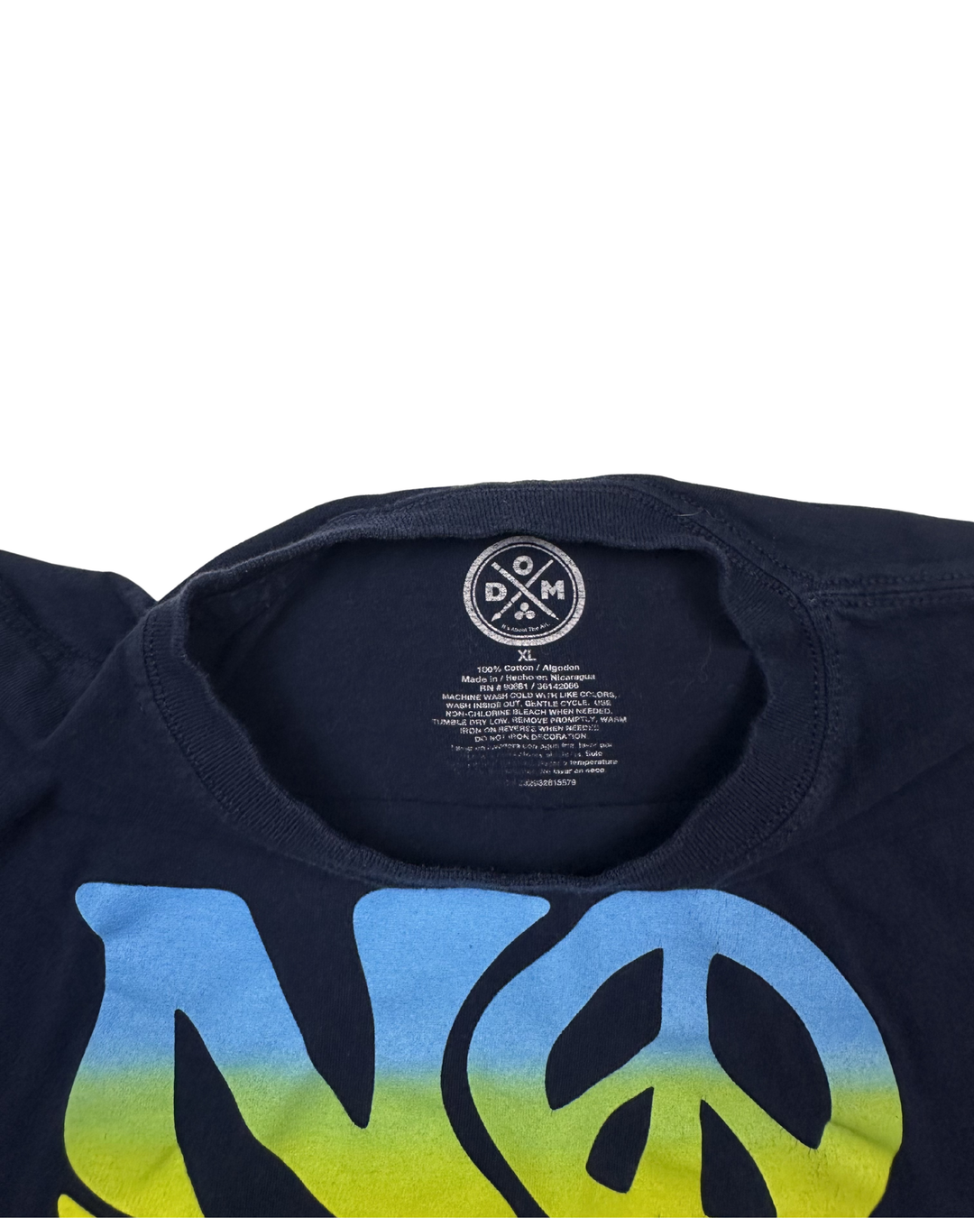 No Bad Vibes Peace Sign Graphic T-Shirt (XL)