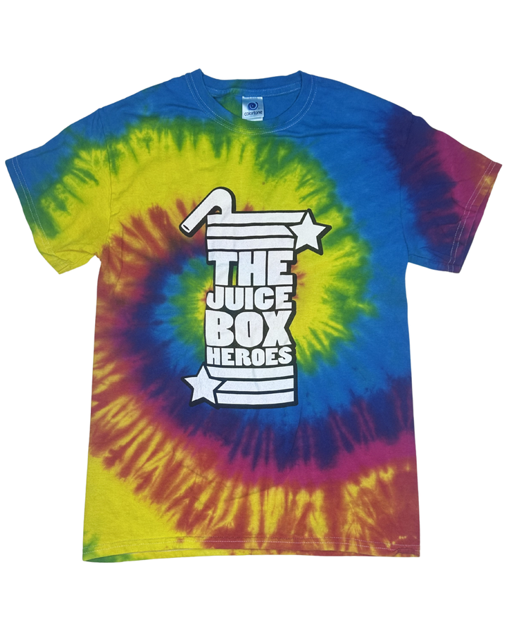 The Juice Box Heroes Tie-Dye Graphic T-Shirt (Small)