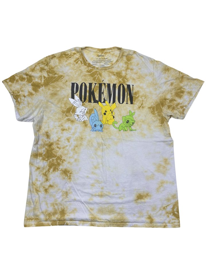 Pokemon Characters Tie-Dye Graphic T-Shirt (2x)