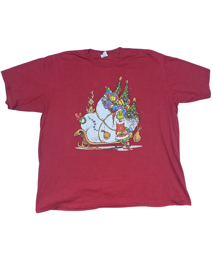 Dr. Seuss Grinch Christmas Sleigh Graphic T-Shirt (2XL)