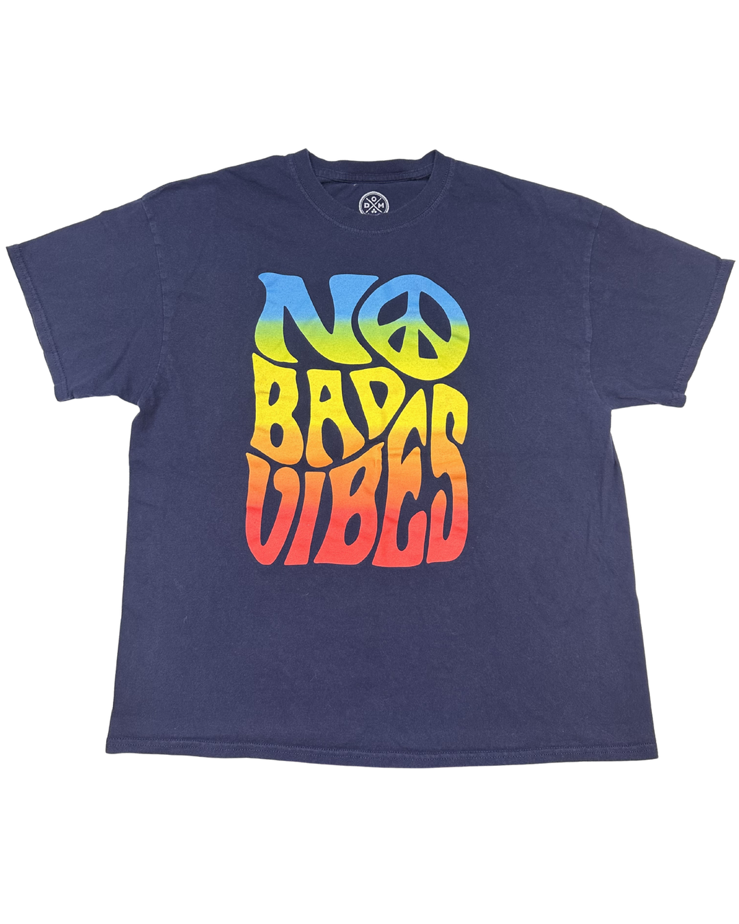 No Bad Vibes Peace Sign Graphic T-Shirt (XL)