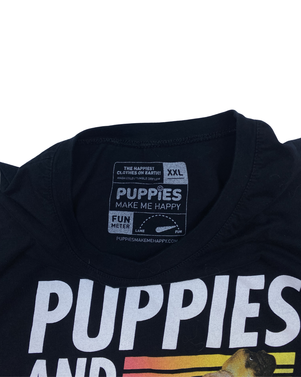 Puppies Make Me Happy Puppies and Fitness Muscle Tank (XXL)