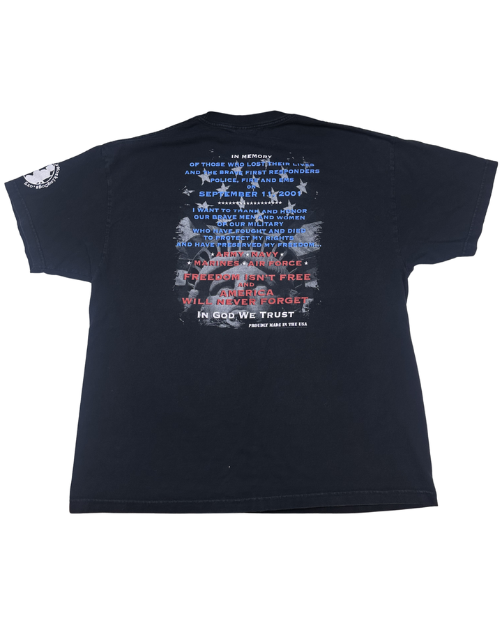 Never Forget September 11, 2001 Patriotic Graphic T-Shirt (2XL)