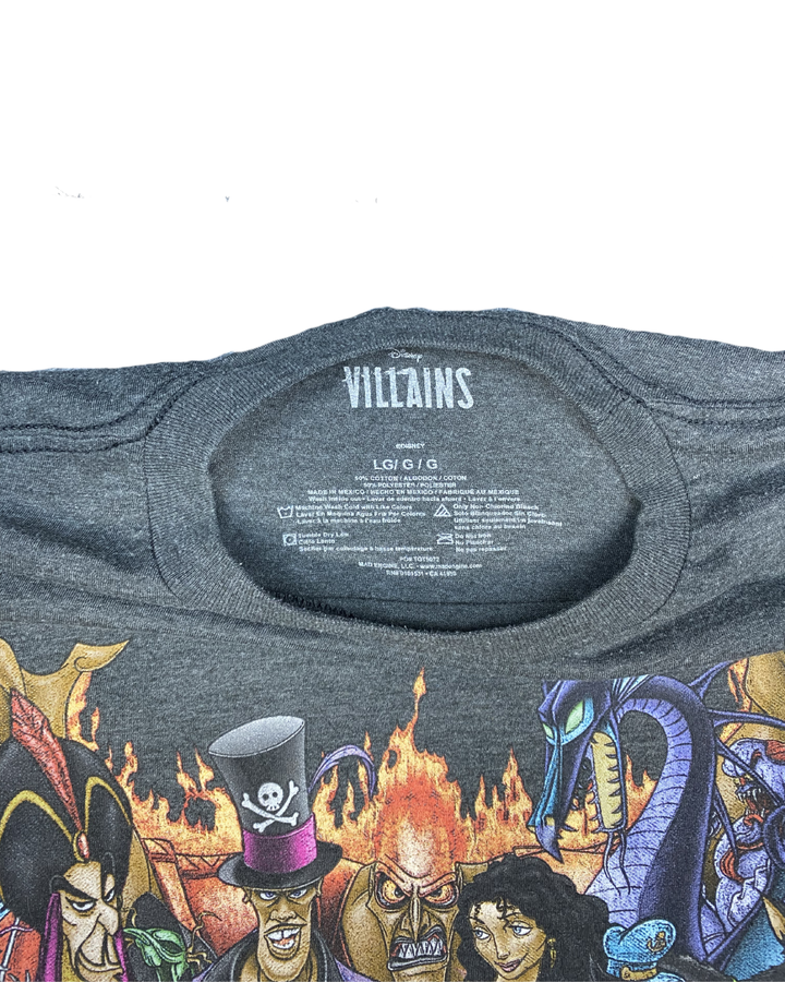 Disney Villains Characters Graphic T-Shirt (Large)