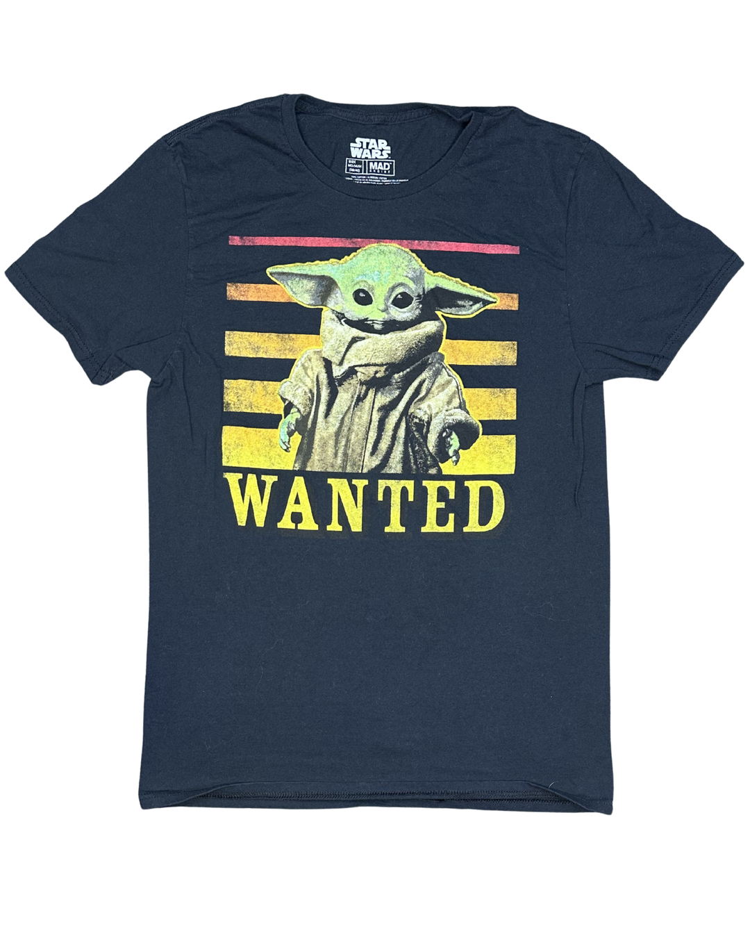 Star Wars The Mandalorian Grogu Wanted Graphic T-Shirt (Medium)