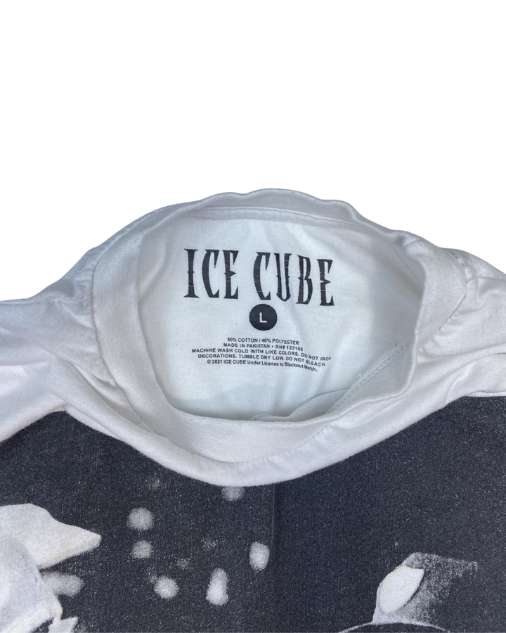Ice Cube Portrait Graphic Long Sleeve T-Shirt (Large)
