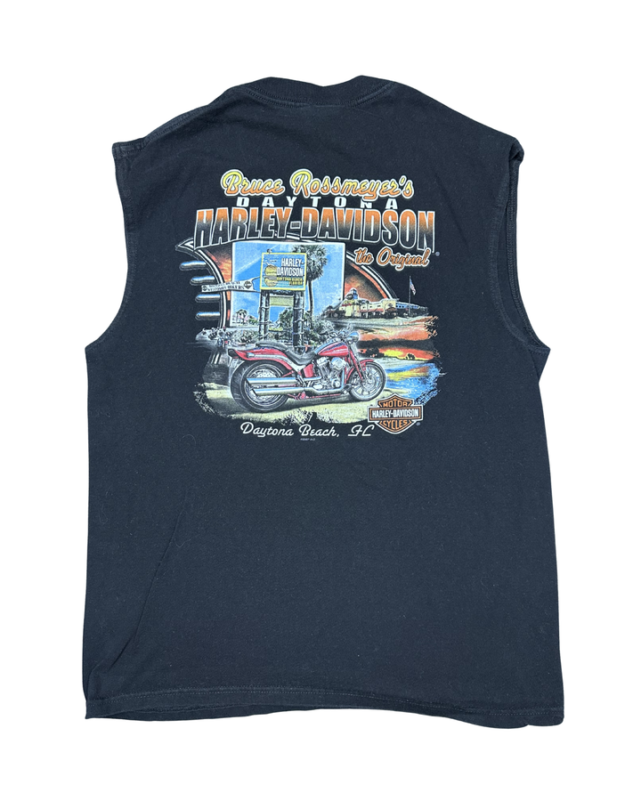 Harley-Davidson Bruce Rossmeyer's Daytona Beach Sleeveless T-Shirt (Medium)