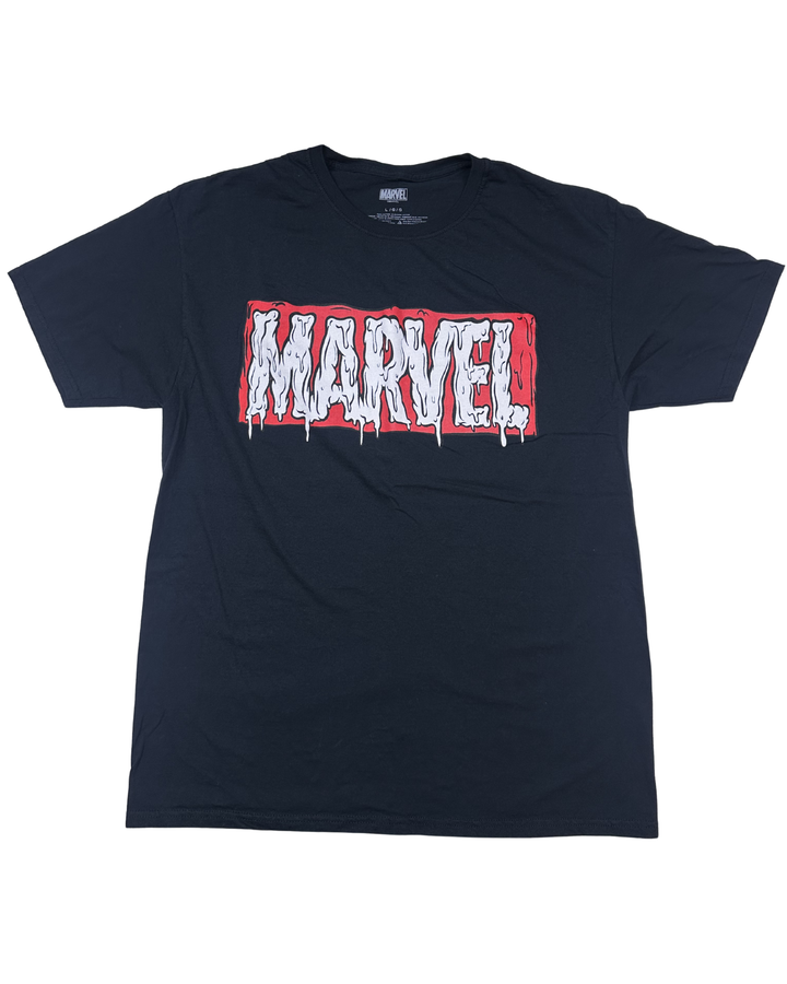 Marvel Logo Drip Horror Graphic T-Shirt (large)