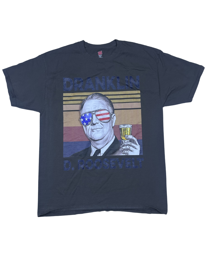 Hanes Dranklin D. Roosevelt Graphic T-Shirt (Large)