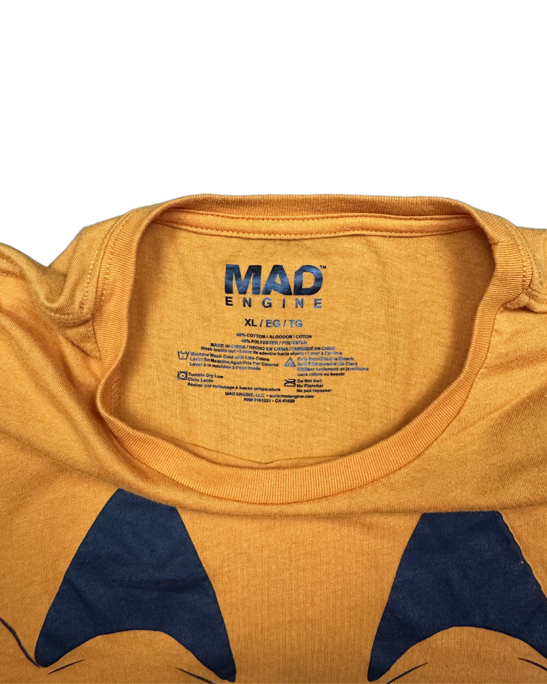Mad Engine Jack-O'-Lantern Face Halloween T-Shirt (XL)
