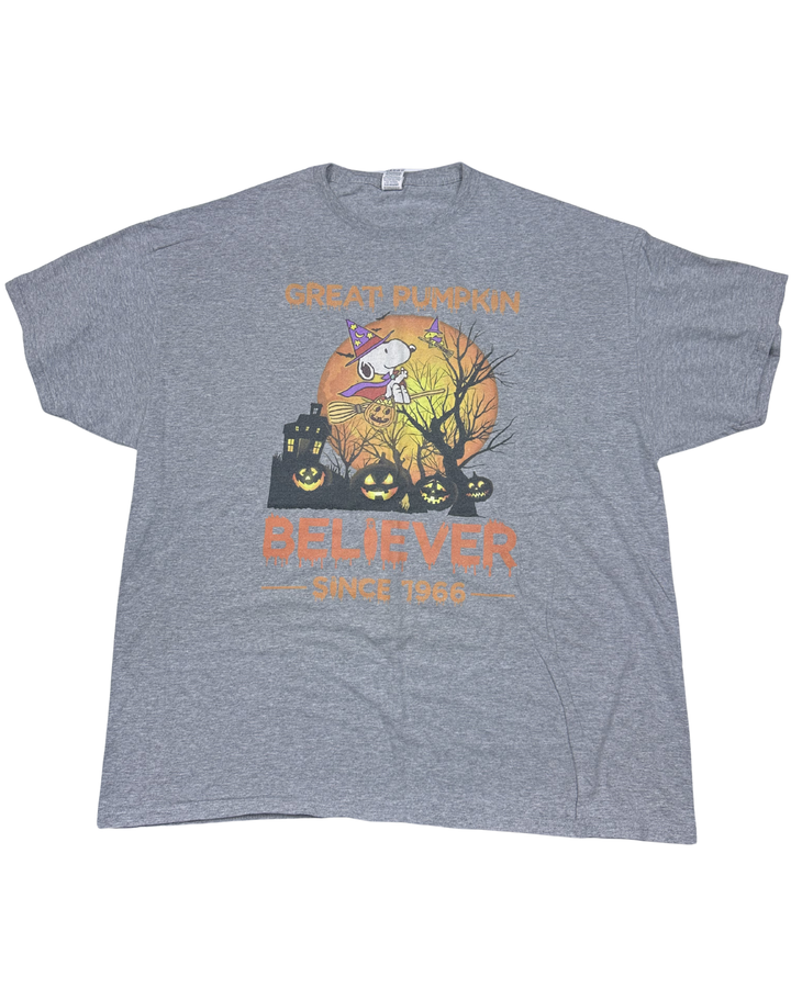 Peanuts Snoopy Great Pumpkin Believer Halloween Graphic T-Shirt (2XL)