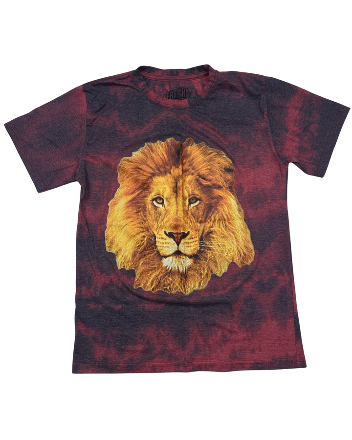 Fresh Laundry Lion Graphic Tie-Dye T-Shirt (youth large)