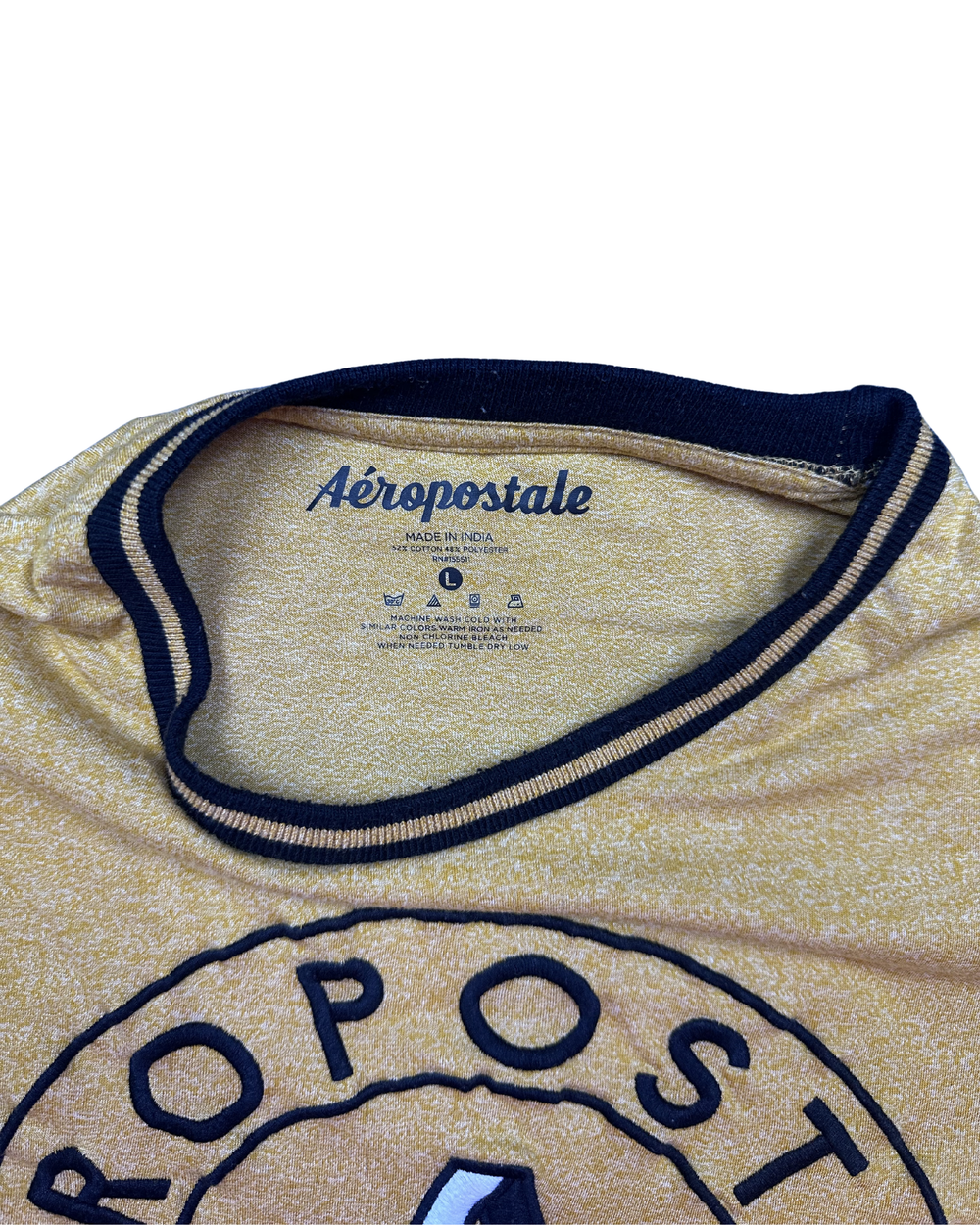 Aeropostale NYC Circle Logo Ringer T-Shirt (Large)