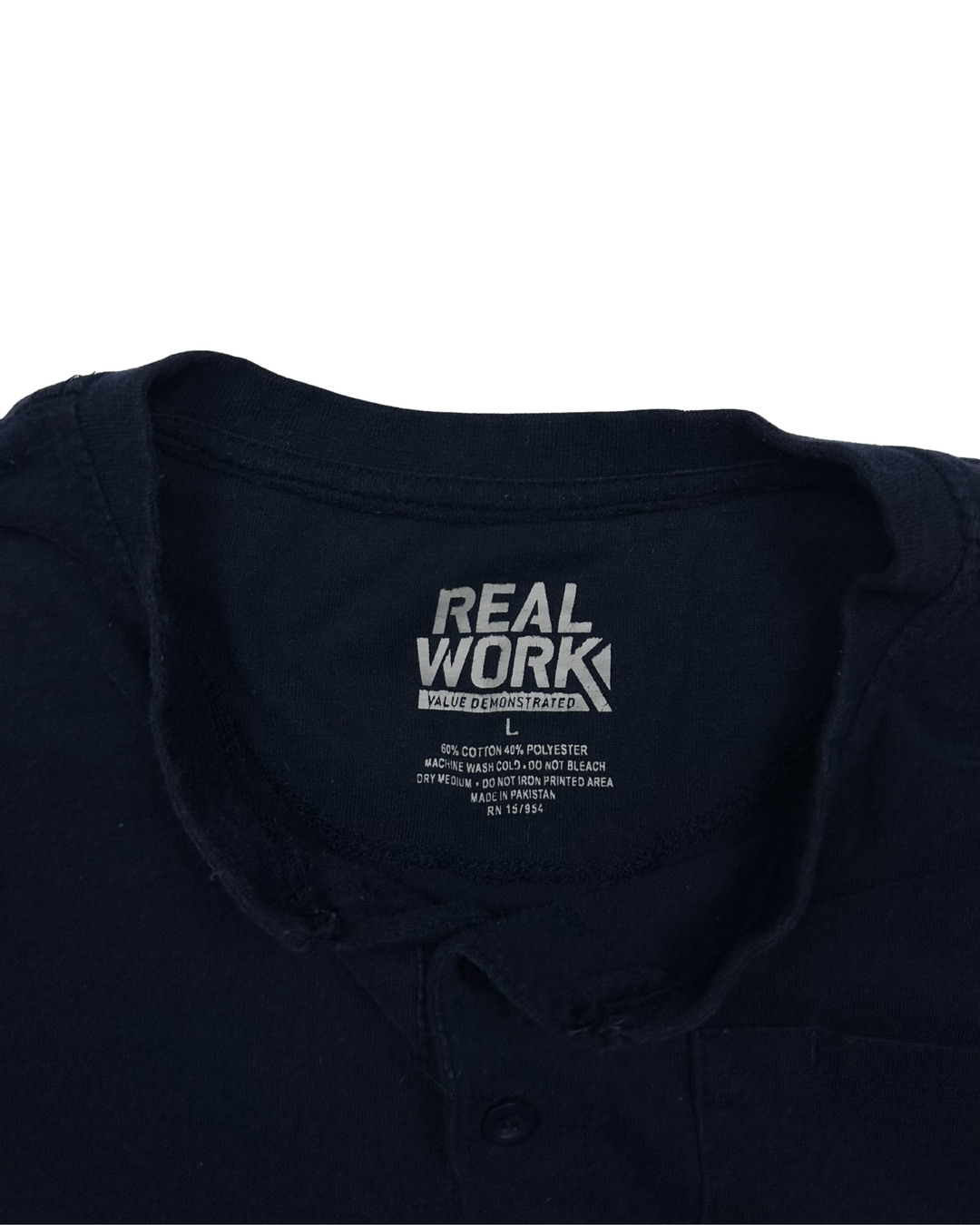 Real Workwear Henley Pocket T-Shirt (large)