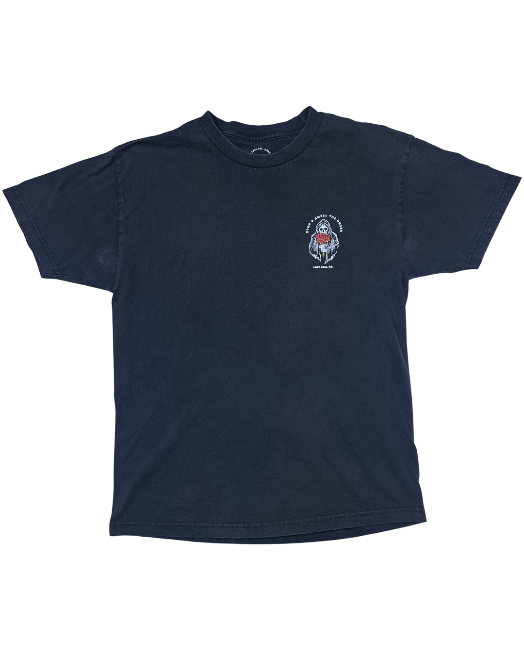 Last Call Co. Stop and Smell the Roses Graphic T-Shirt (Large)
