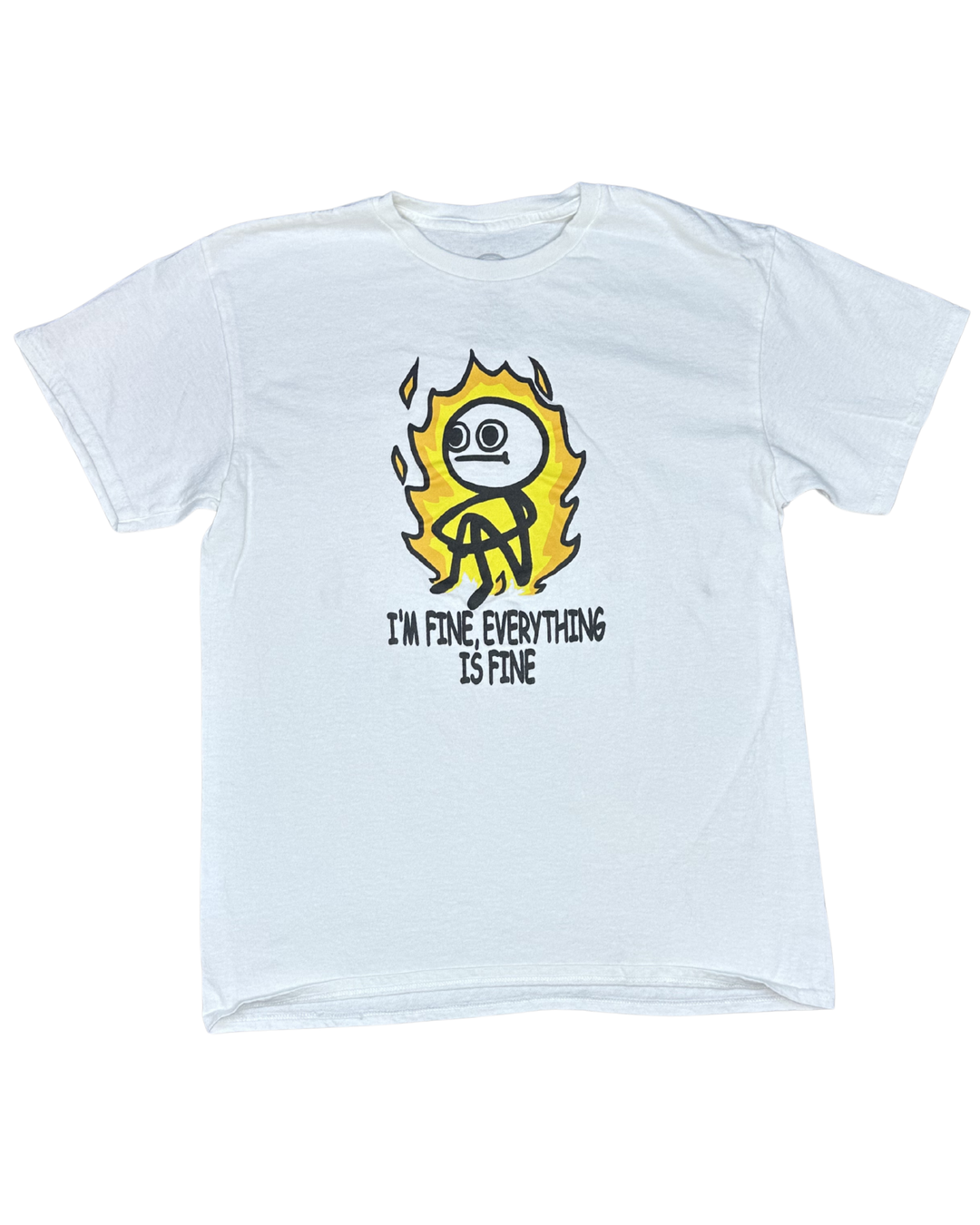 DGM I'm Fine Everything Is Fine Graphic T-Shirt (Medium)