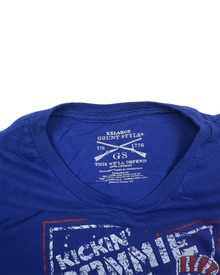Grunt Style Kickin' Commie Ass Patriotic Graphic T-Shirt (medium)