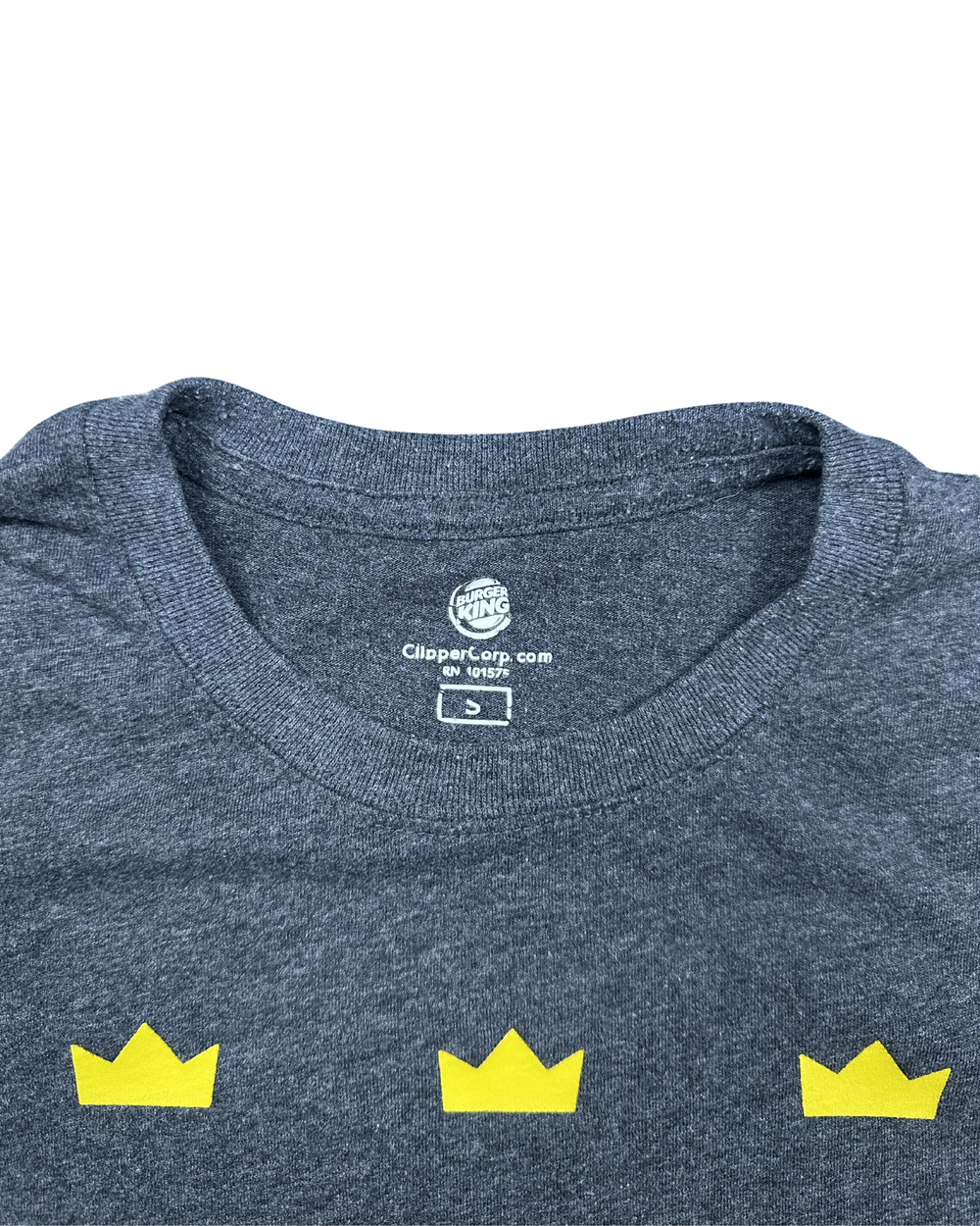 Burger King Crown Pattern Graphic T-Shirt (Small)