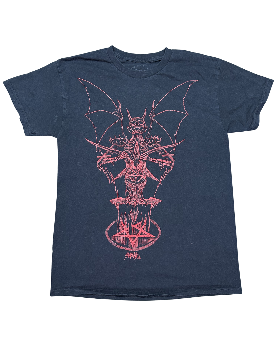 Sawblade 666 Demon Pentagram T-Shirt (Medium)