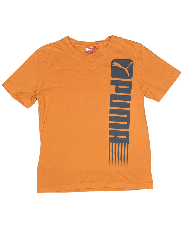 Puma Vertical Logo V-Neck T-Shirt (Medium)