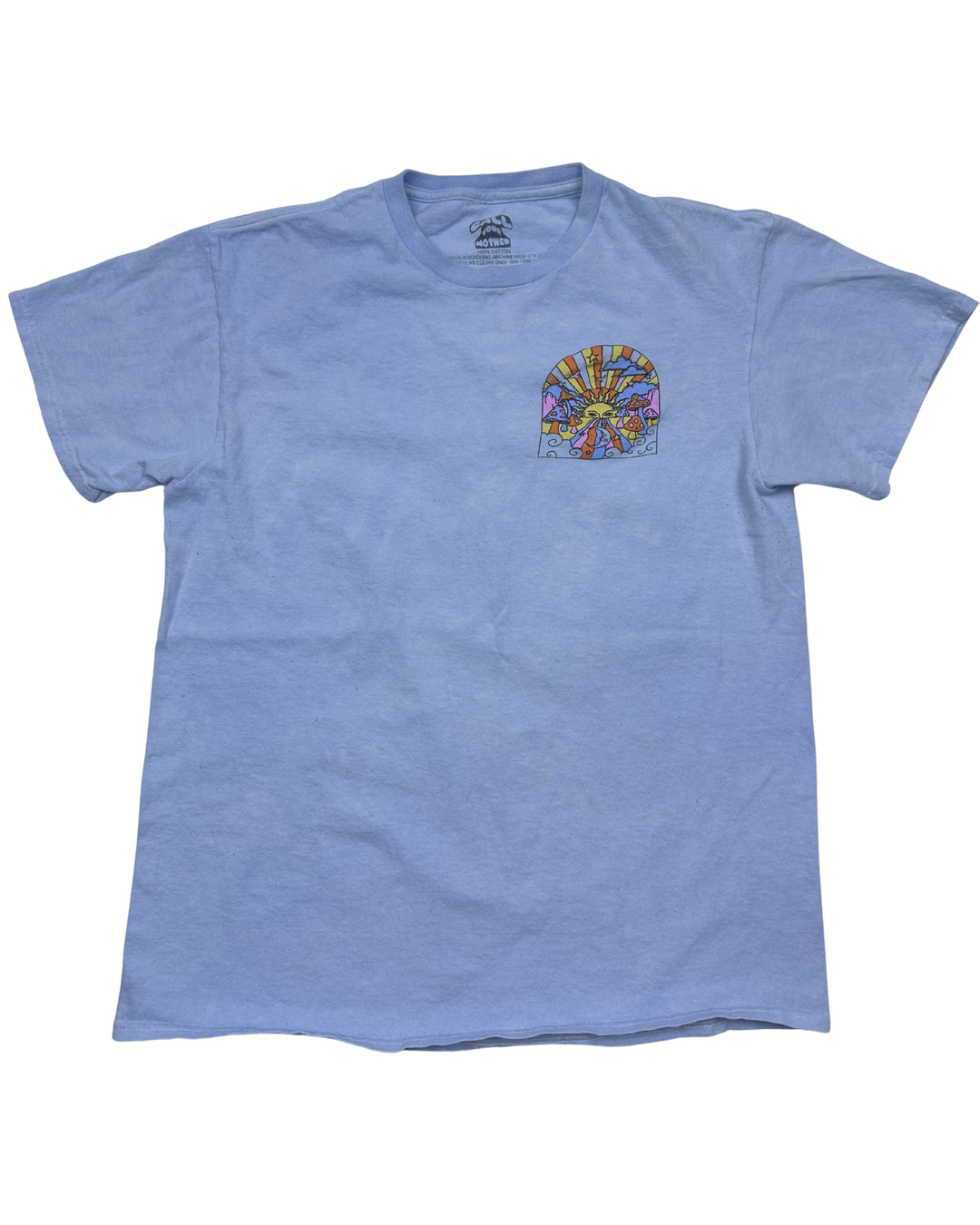 Cosmic Dreamer Mushroom Sun Graphic T-Shirt (medium)
