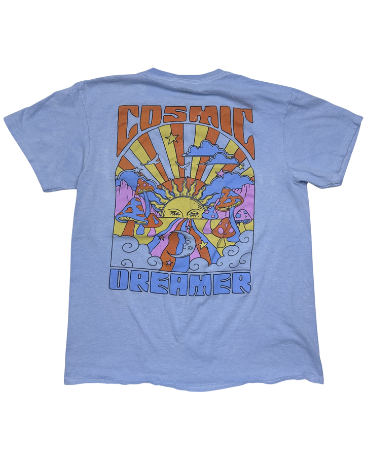 Cosmic Dreamer Mushroom Sun Graphic T-Shirt (medium)